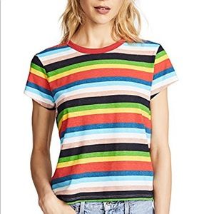 🌈 PAM & GELA RAINBOW STRIPE CREW TEE 🌈